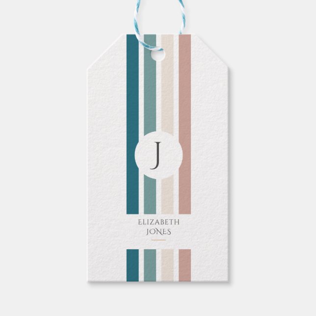 Minimalistisches Design in Pastellfarben Geschenkanhänger (Vorderseite)