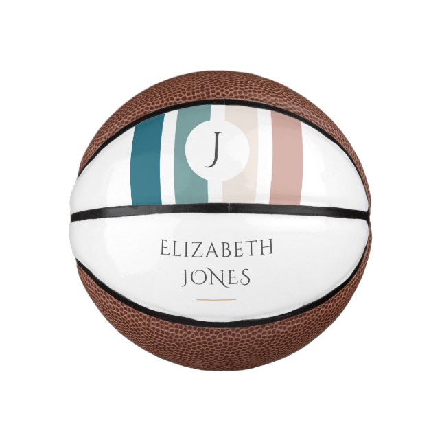 Minimalistisches Design in Pastellfarben Mini Basketball (Vorderseite)