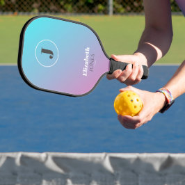 Minimalistisches Design in Pastellfarben Pickleball Schläger