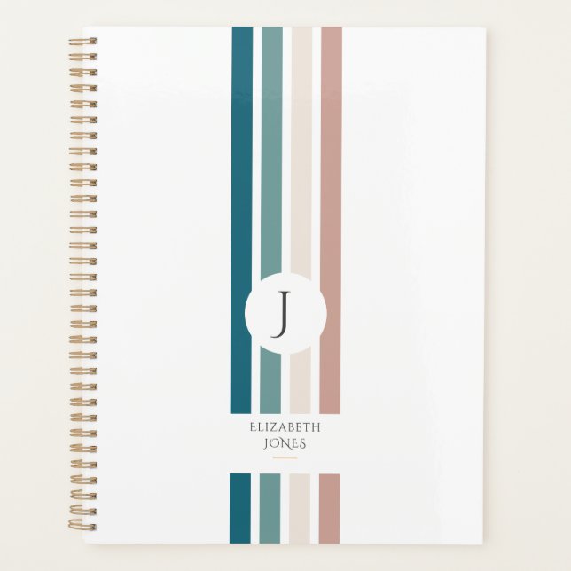 Minimalistisches Design in Pastellfarben Planer (Vorderseite)