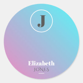 Minimalistisches Design in Pastellfarben Runder Aufkleber