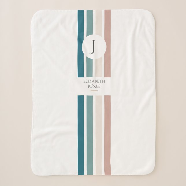 Minimalistisches Design in Pastellfarben Sherpadecke (Vorderseite)