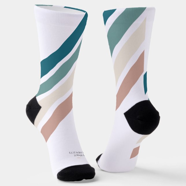 Minimalistisches Design in Pastellfarben Socken (Gewinkelt)
