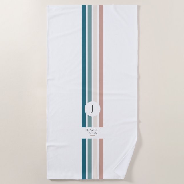 Minimalistisches Design in Pastellfarben Strandtuch (Vorderseite)