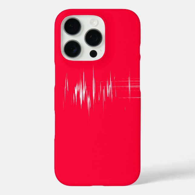 Minimalistisches Design in Rot iPhone 16 Pro Hülle (Rückseite)