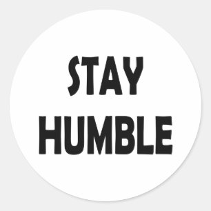 Minimalistisches Design mit Inspiration - Humbel B Runder Aufkleber