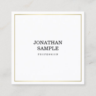 Minimalistisches Design Modernes Gold Schlicht Ber Quadratische Visitenkarte