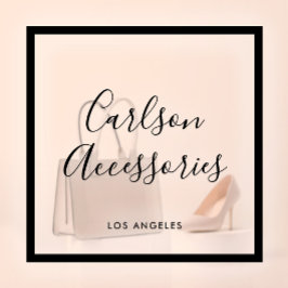 Minimalistisches Design-Skript schwarz transparent Fensteraufkleber