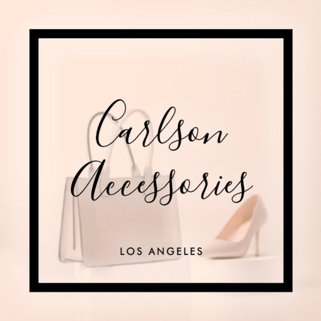 Minimalistisches Design-Skript schwarz transparent Fensteraufkleber (Von Creator hochgeladen)