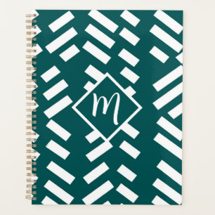 Minimalistisches Diagonal-Streifen-Muster, Monogra Planer