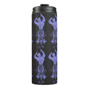 Minimalistisches DNA-Turnhalle-Design – Fitness-Mo Thermosbecher