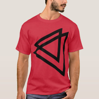 Minimalistisches Doppeldreieck T-Shirt