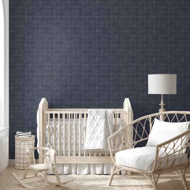 Minimalistisches dunkelgraues Kinderzimmer Tapete (Kinder)