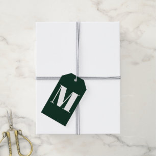 Minimalistisches dunkelkieferngrünes, kundenspezi geschenkanhänger