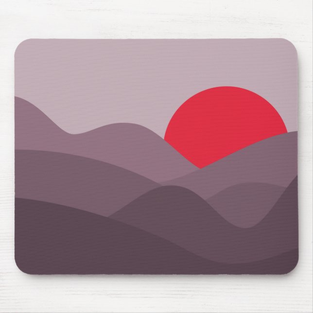 Minimalistisches dunkles Thema von Sun Mousepad (Vorne)