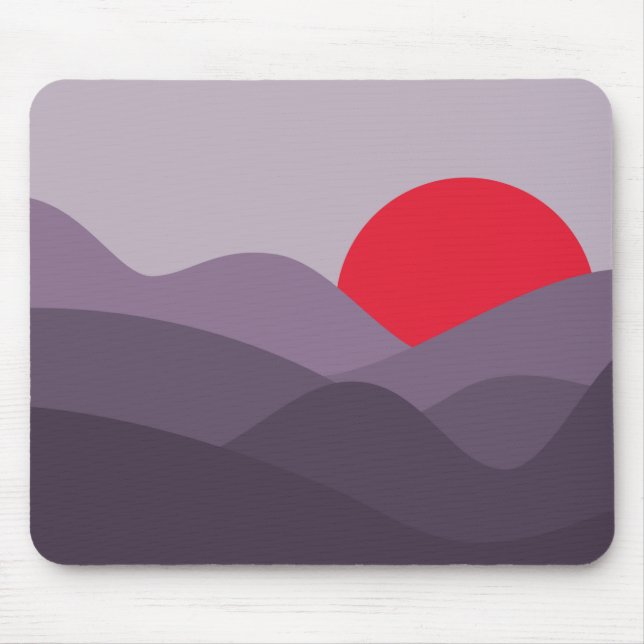 Minimalistisches dunkles Thema von Sun Mousepad (Vorne)