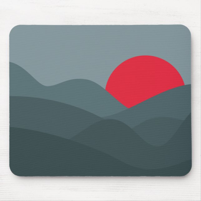 Minimalistisches dunkles Thema von Sun Mousepad (Vorne)