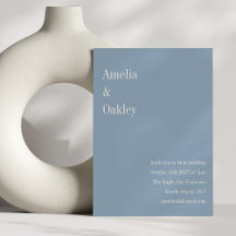 Minimalistisches Dusty Blue Elegante Chic Moderne