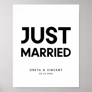 Minimalistisches Eheschließungszeichen Poster