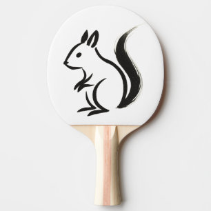 Minimalistisches Eichhörnchen - Farbpinsel Tischtennis Schläger
