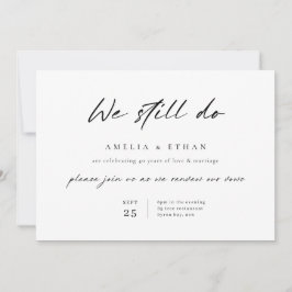Minimalistisches einfaches 40. Hochzeitstag Einladung