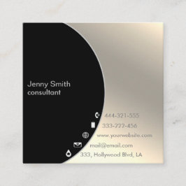 Minimalistisches, einfaches berufliches Gold geome Quadratische Visitenkarte