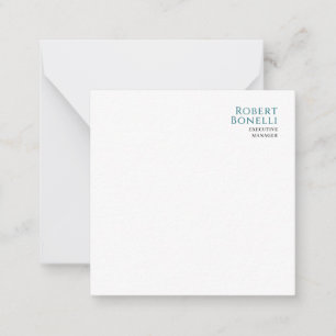 Minimalistisches einfaches Blau und Weiß Modern Ih Mitteilungskarte