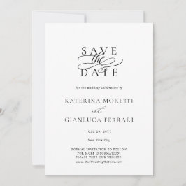 Minimalistisches einfaches Foto Save the Date Einl