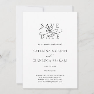 Minimalistisches einfaches Foto Save the Date Einl