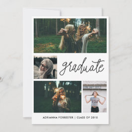 Minimalistisches einfaches Graduiertenschreiben| V Einladung