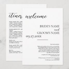 Minimalistisches Einfaches Hochzeitsprogramm