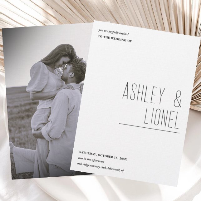 Minimalistisches Einfaches Layout Modernes Foto Ho Einladung (Von Creator hochgeladen)