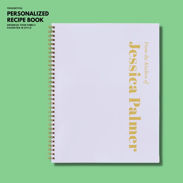 Minimalistisches einfaches Lilac Gold Rezept Journ Notizbuch (Von Creator hochgeladen)
