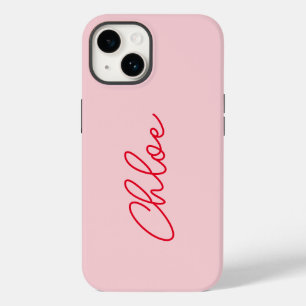 Minimalistisches einfaches, modernes Script-Rotes  Case-Mate iPhone 14 Hülle