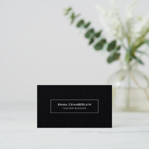 Minimalistisches, einfaches Schwarz Visitenkarte
