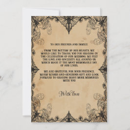 Minimalistisches Einfaches Skript Vintager Horror Dankeskarte