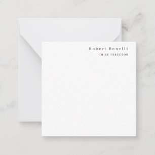 Minimalistisches einfaches weißes modernes Design Mitteilungskarte