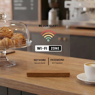 Minimalistisches einfaches Wifi-Kennwort Acrylschild