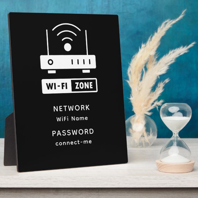 Minimalistisches einfaches WLAN-Zone-Kennwort Fotoplatte (Seite)