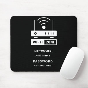 Minimalistisches einfaches WLAN-Zone-Kennwort Mousepad