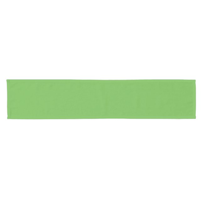 Minimalistisches einfarbiges Frühjahrsgrün Kurzer Tischläufer (Horizontal)