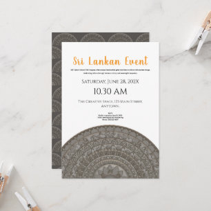 Minimalistisches Einladungs-Design für Sri Lanka Einladung