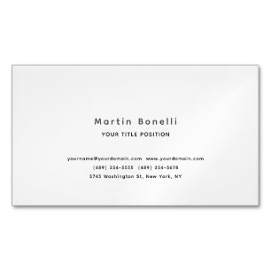 Minimalistisches Einzigartiges Klassisches Einfach Magnetische Visitenkarte