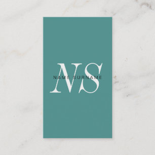 Minimalistisches einzigartiges Monogramm-vertikale Visitenkarte