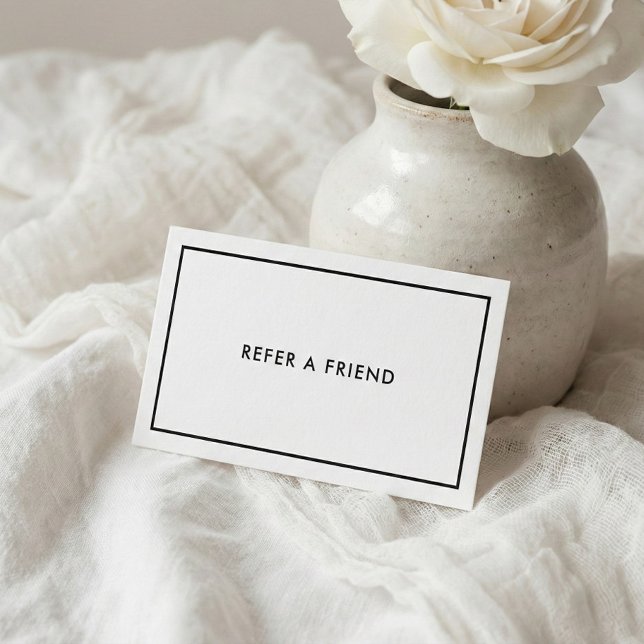 Minimalistisches Elegant Empfehlungskarte (Von Creator hochgeladen)