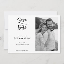 💍 Minimalistisches Elegant mit Foto Save The Date