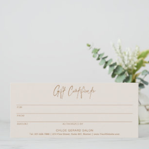 Minimalistisches Elegant Taupe Modernes Geschenkgu