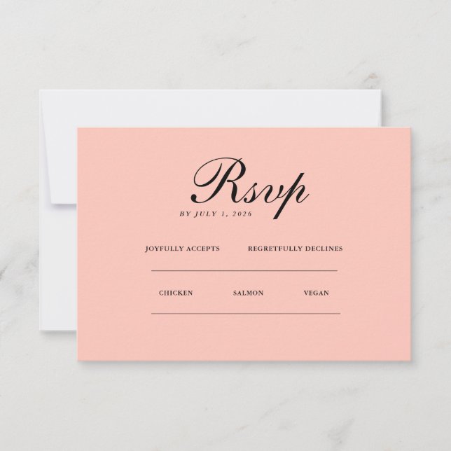 Minimalistisches Elegant | UAWG & QR-Website RSVP Karte (Vorderseite)