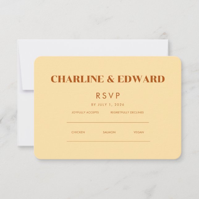 Minimalistisches Elegant | UAWG & QR-Website RSVP Karte (Vorderseite)