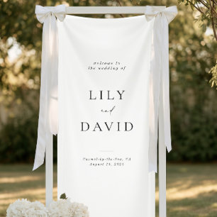 Minimalistisches elegantes Begrüßungs-Vinyl-Banner Banner